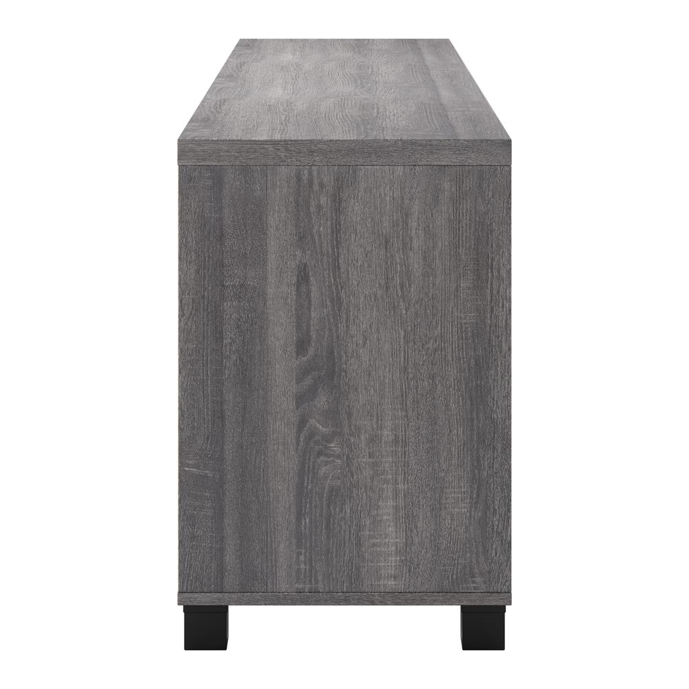 CorLiving TV Stand with Doors, TVs up to 85" Dark Grey. Picture 2