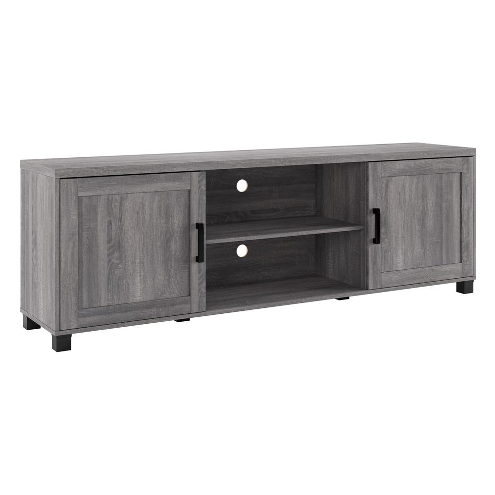 CorLiving TV Stand with Doors, TVs up to 85" Dark Grey. Picture 3