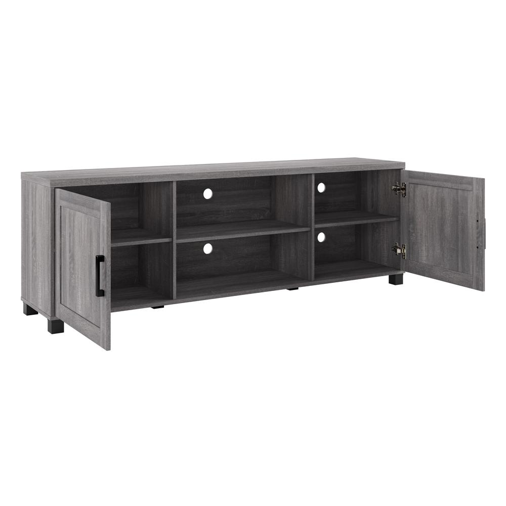 CorLiving TV Stand with Doors, TVs up to 85" Dark Grey. Picture 4