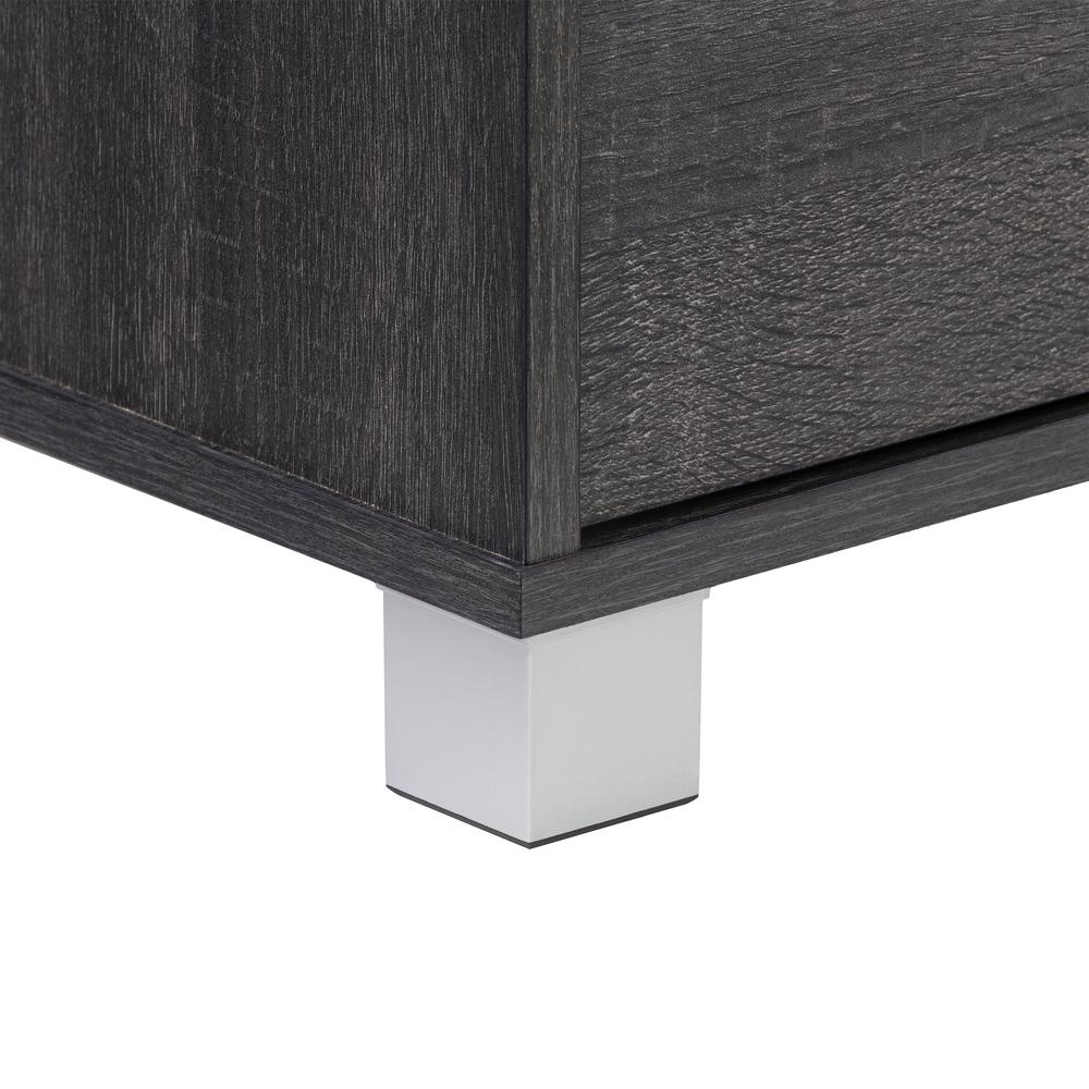 CorLiving Hollywood Dark Grey Wood Grain TV Stand with Doors for TVs up to 85". Picture 13