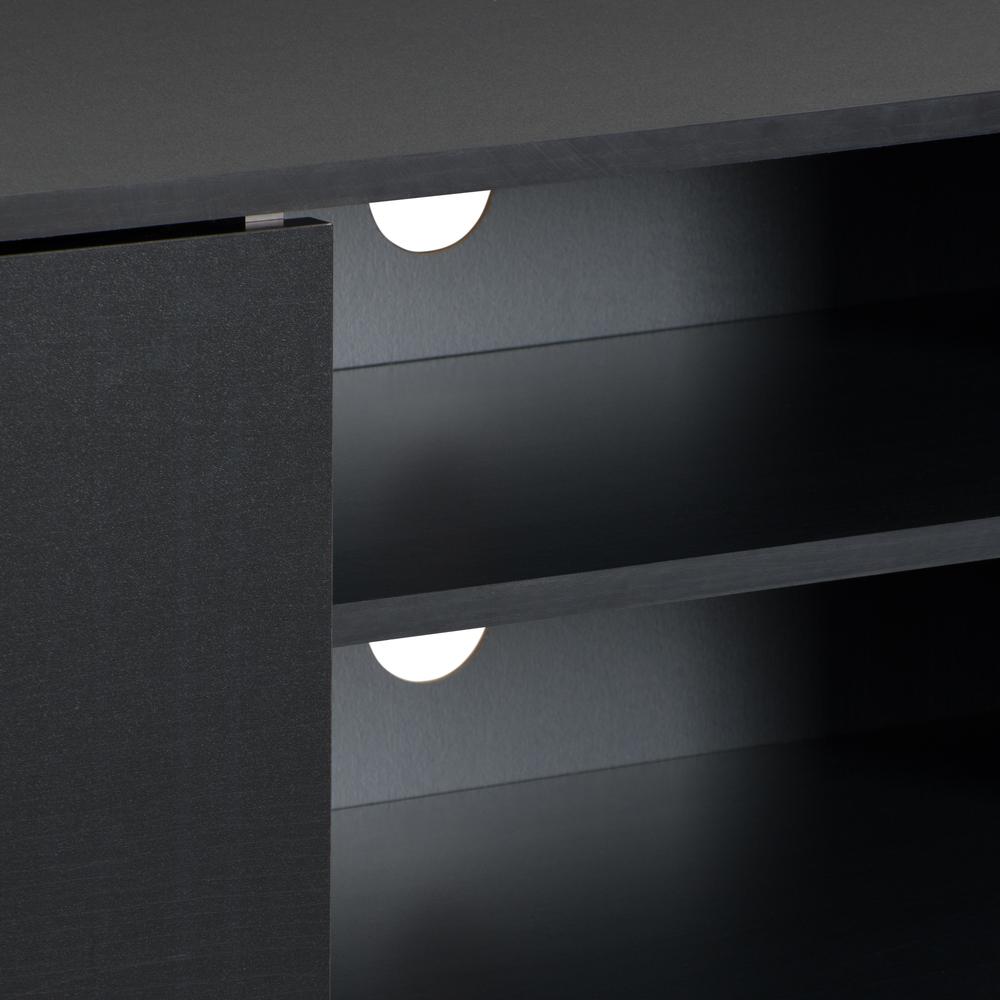 CorLiving Hollywood Black TV Stand with Doors for TVs up to 85". Picture 9