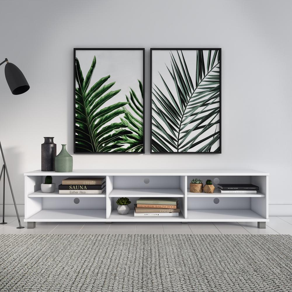 CorLiving Hollywood White TV Stand for TVs up to 85". Picture 3