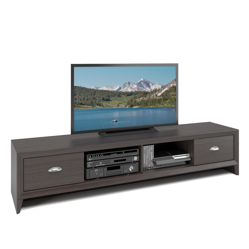 Lakewood Extra Wide TV Bench in Modern Wenge Finish. Picture 1