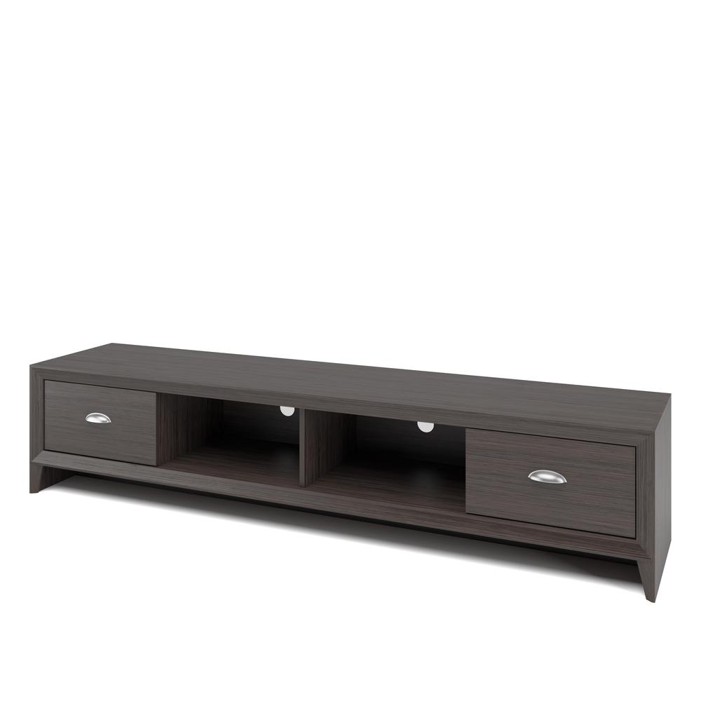 Lakewood Extra Wide TV Bench in Modern Wenge Finish. Picture 4