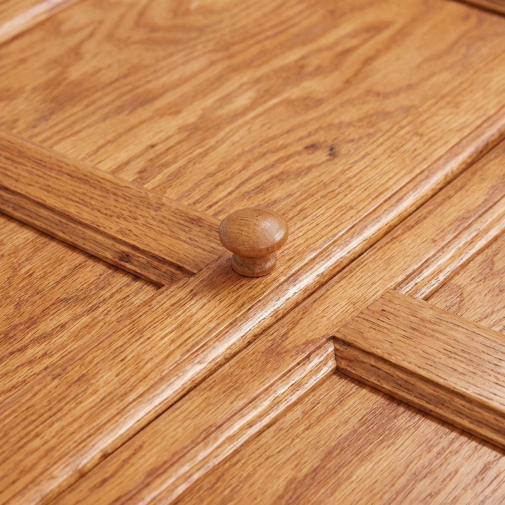 Dry Oak 5-Shelf Storage Cabinet, 30x72 Inch, Solid Wood, Self-Closing. Picture 6