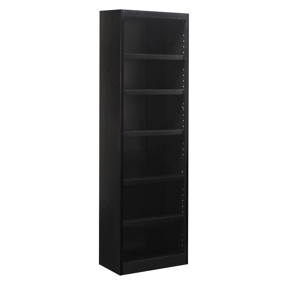 Concepts in Wood Single Wide Bookcase, 6 Shelves, Espresso Finish. Picture 3