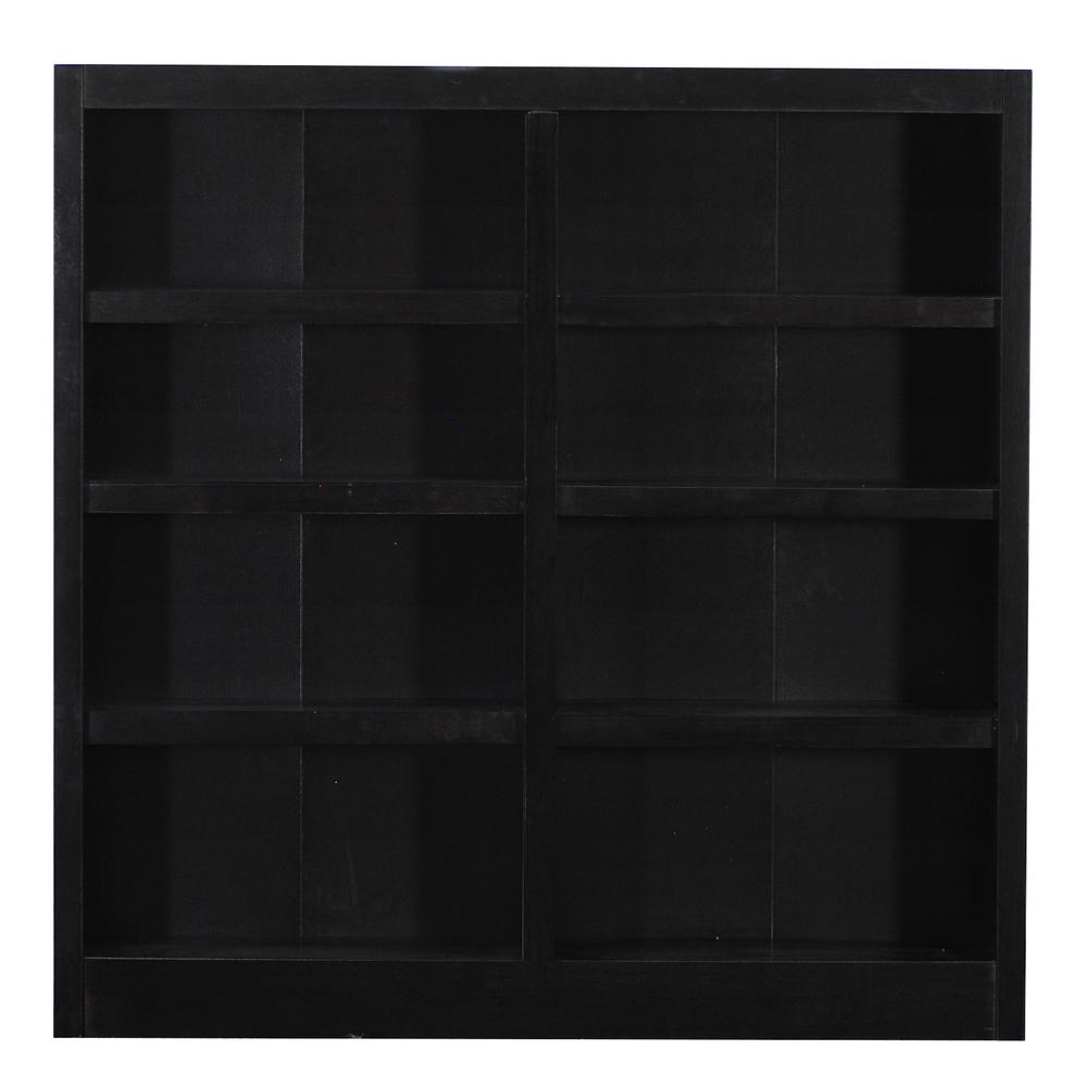 Concepts in Wood Double Wide Bookcase, 8 Shelves, Espresso Finish. Picture 2
