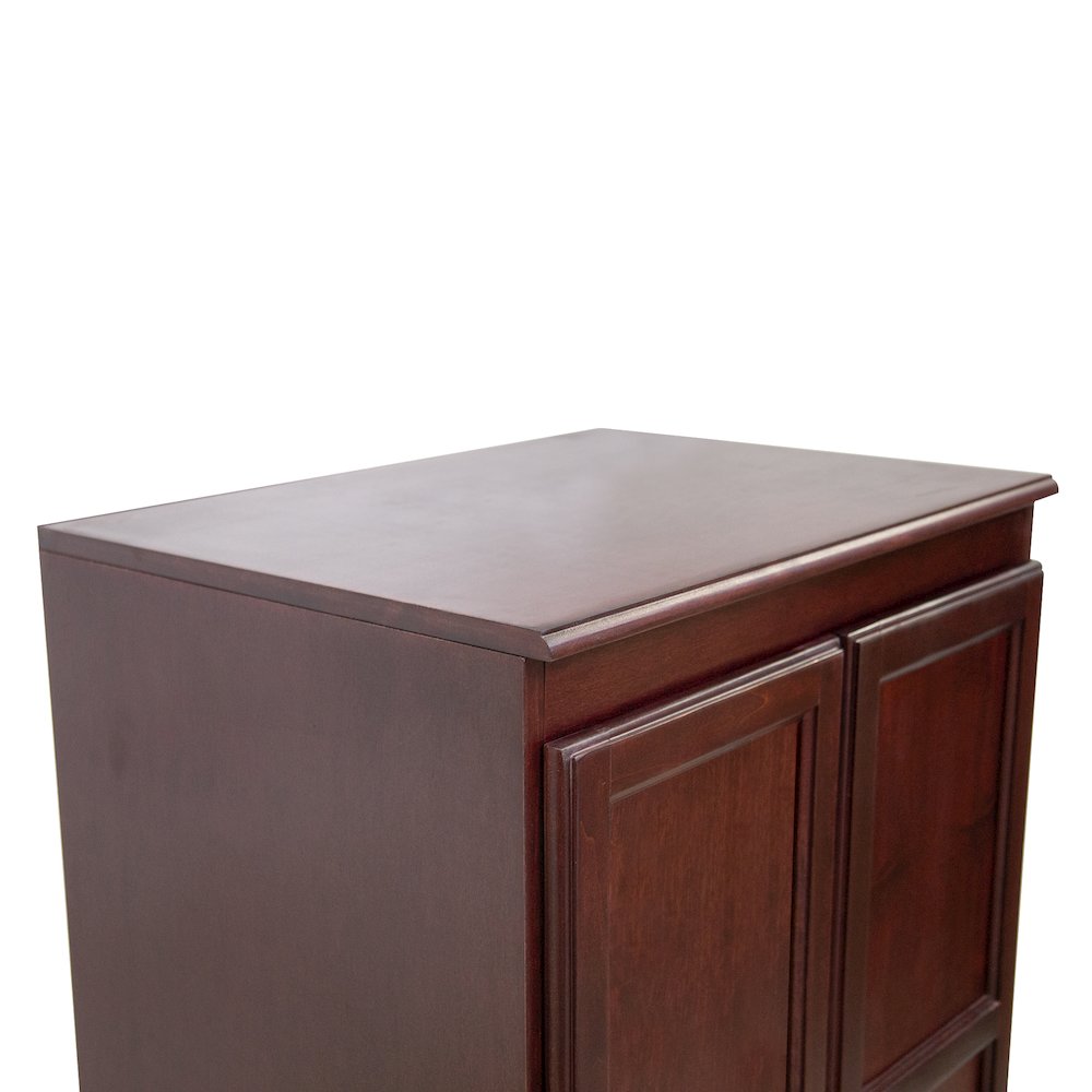 Armoire Wardrobe Closet with Doors, 2 Shelves,  Cherry Finish. Picture 6