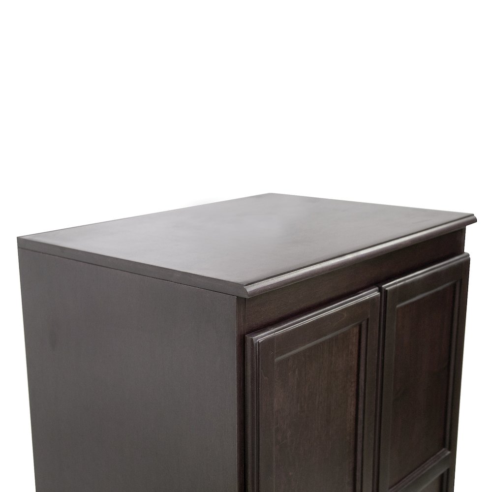 Armoire Wardrobe Closet with Doors, 2 Shelves, Espresso Finish. Picture 6