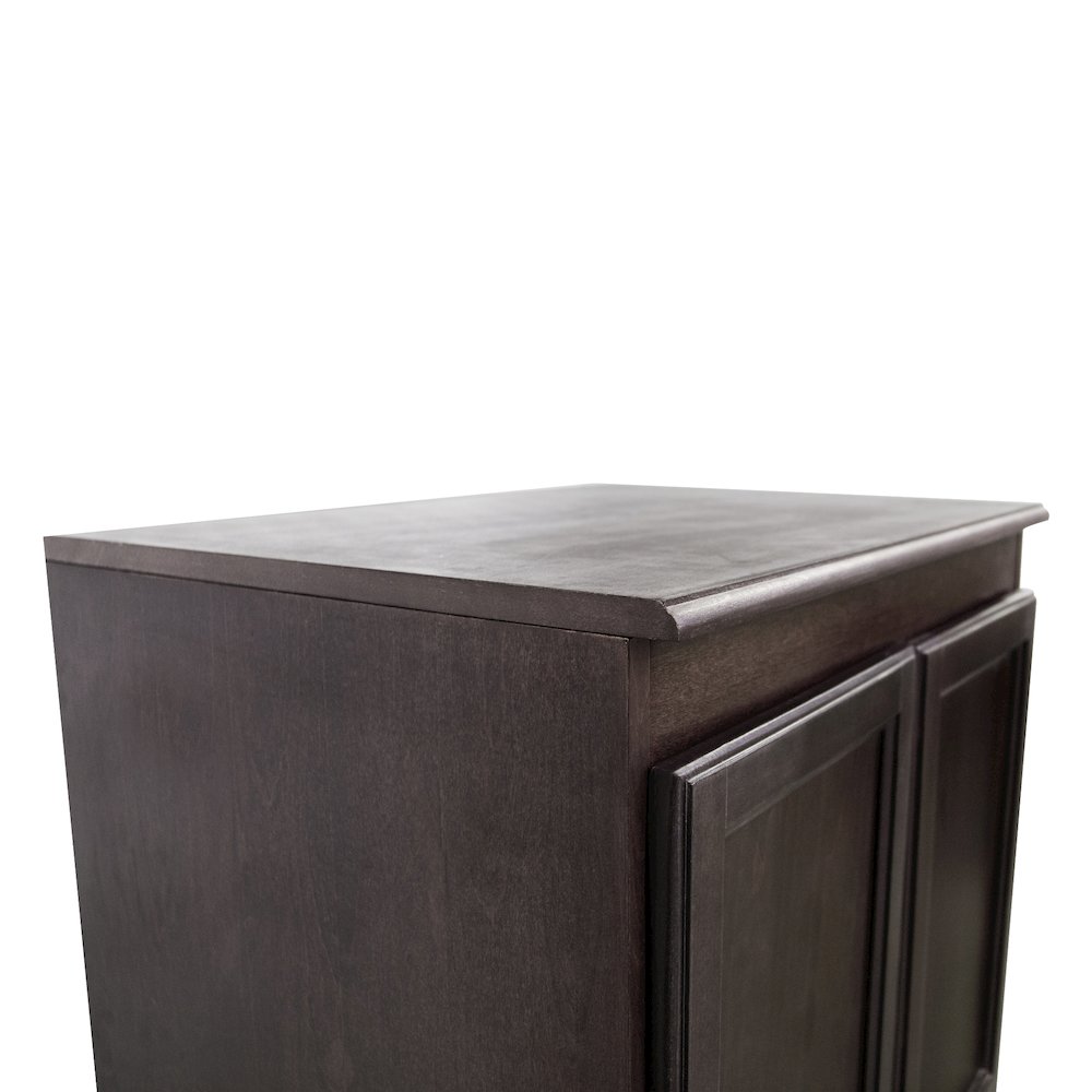 Armoire Wardrobe Closet with Doors, 2 Shelves, Espresso Finish. Picture 6