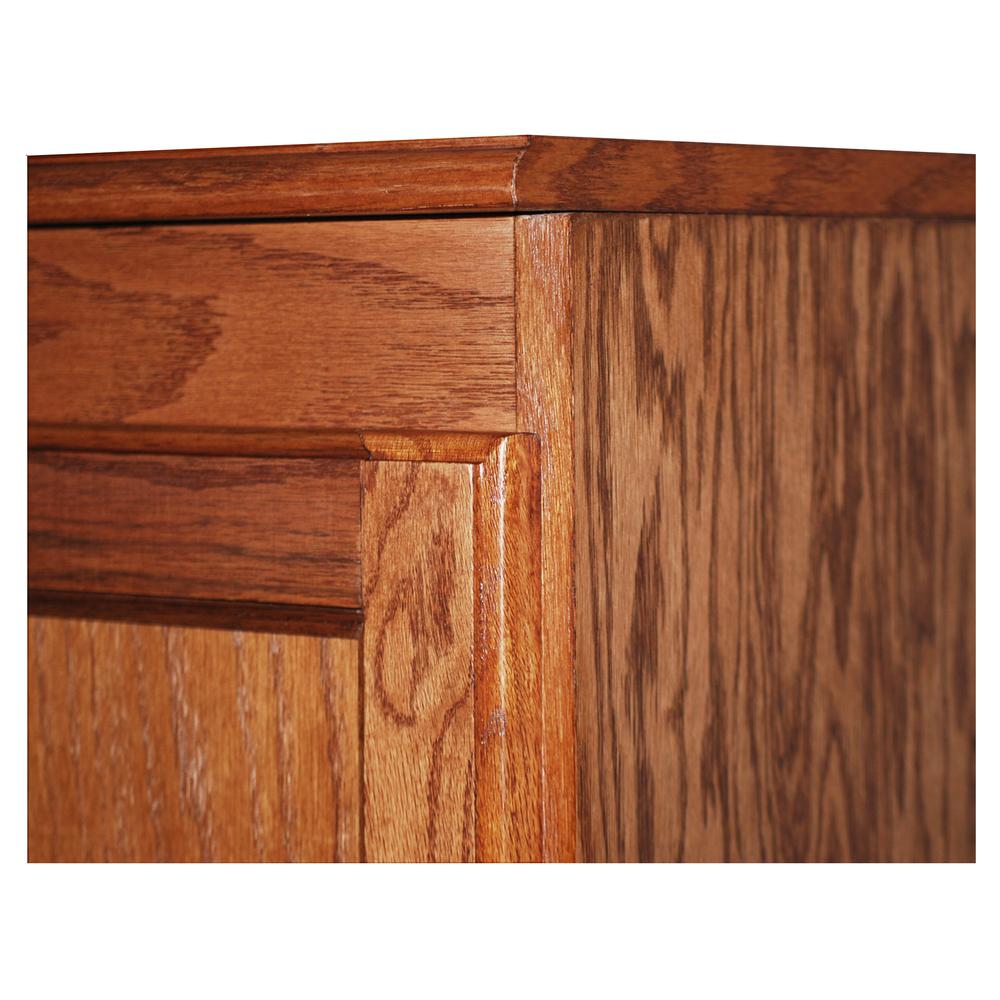 Concepts in Wood Multi-use Storage Cabinet, 5 Shelves, Dry Oak Finish. Picture 4