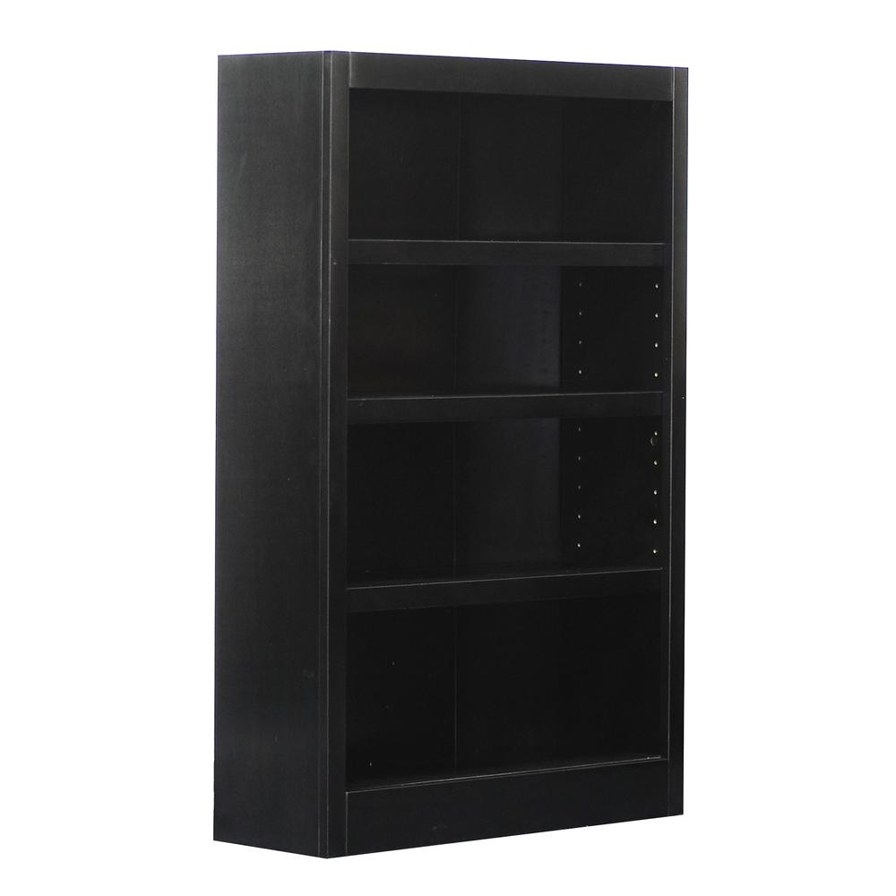 Concepts in Wood Single Wide Bookcase, 4 Shelves, Espresso Finish. Picture 2