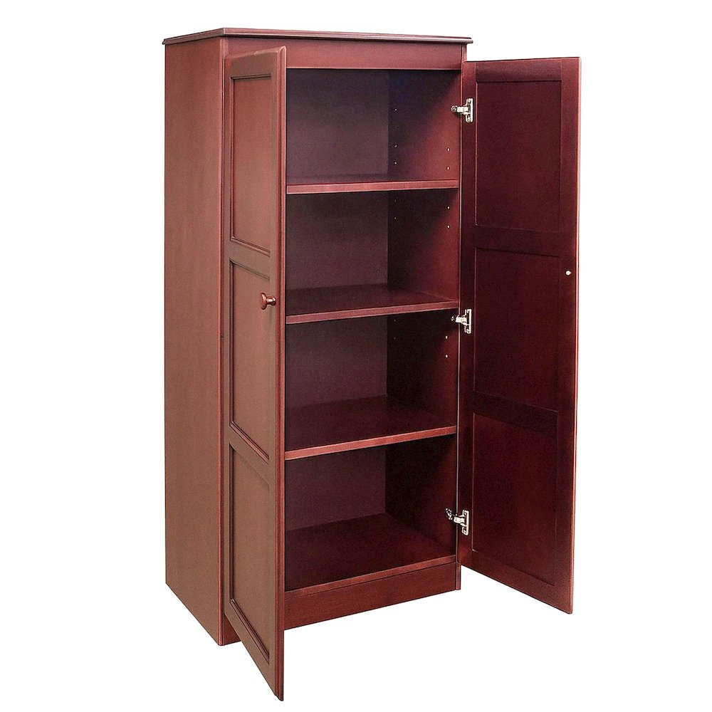 Concepts in Wood Multi-use Storage Cabinet, 4 Shelves, Cherry Finish. Picture 4
