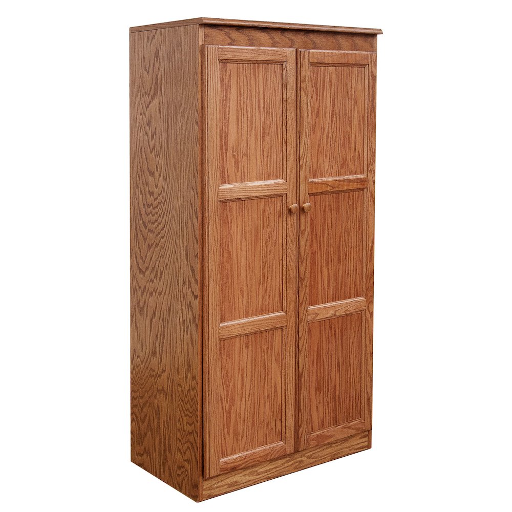 Concepts in Wood Multi-use Storage Cabinet, 4 Shelves, Dry Oak Finish. Picture 2