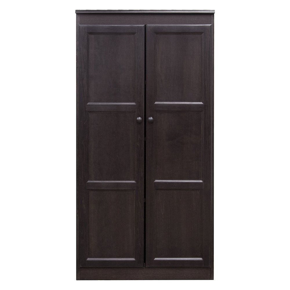 Concepts in Wood Multi-use Storage Cabinet, 4 Shelves, Espresso Finish. Picture 1