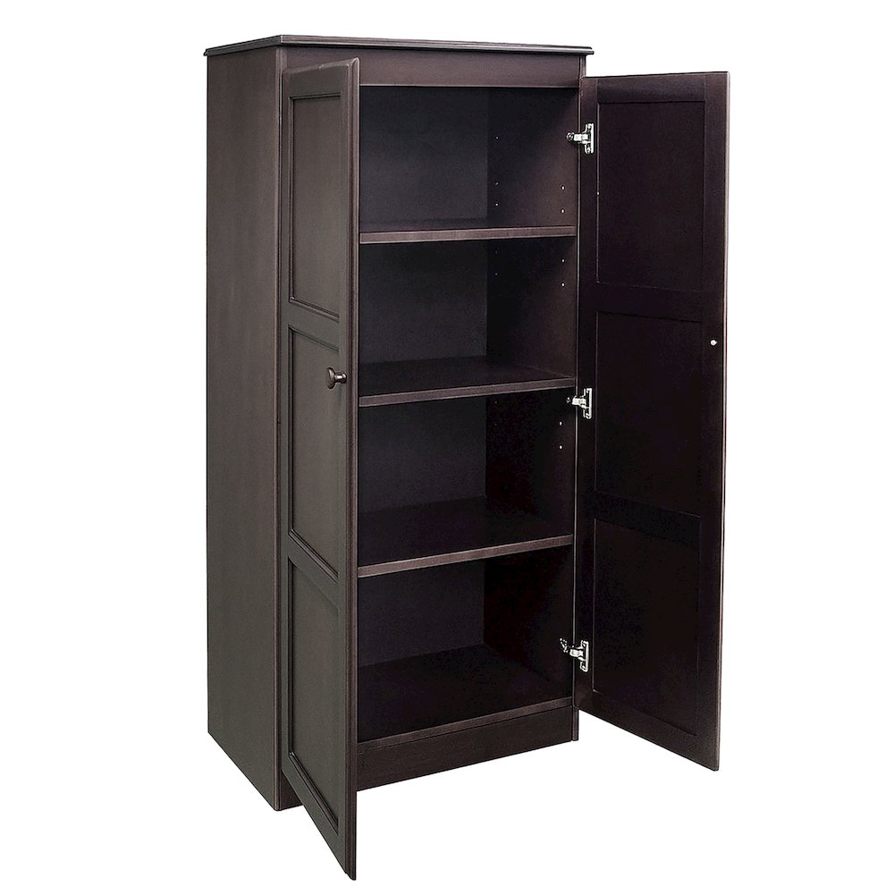 Concepts in Wood Multi-use Storage Cabinet, 4 Shelves, Espresso Finish. Picture 4