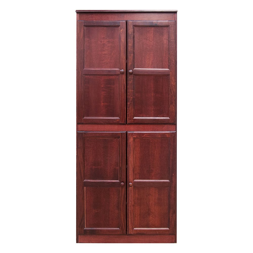 Concepts in Wood Multi-use Storage Cabinet, 5 Shelves, Cherry Finish. Picture 1