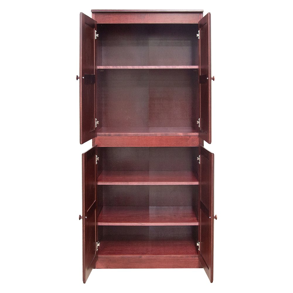 Concepts in Wood Multi-use Storage Cabinet, 5 Shelves, Cherry Finish. Picture 3