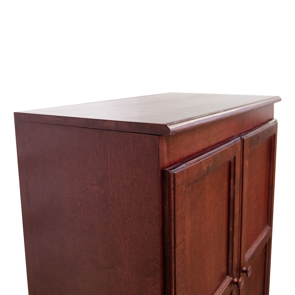 Concepts in Wood Multi-use Storage Cabinet, 5 Shelves, Cherry Finish. Picture 5