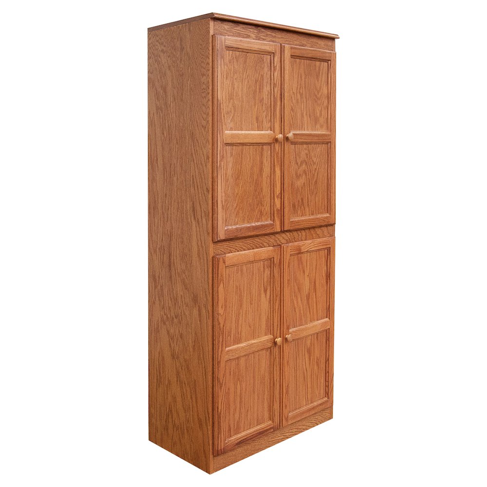 Concepts in Wood Multi-use Storage Cabinet, 5 Shelves, Dry Oak Finish. Picture 2