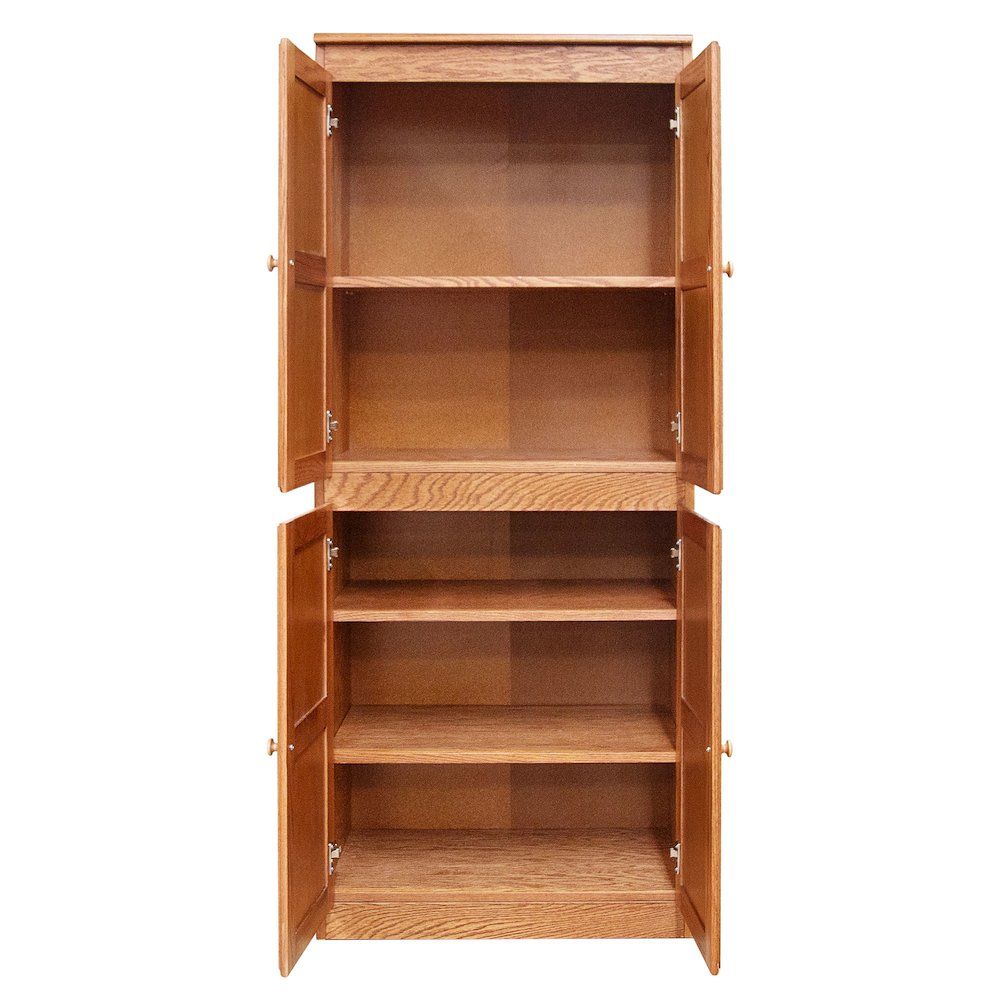 Concepts in Wood Multi-use Storage Cabinet, 5 Shelves, Dry Oak Finish. Picture 3