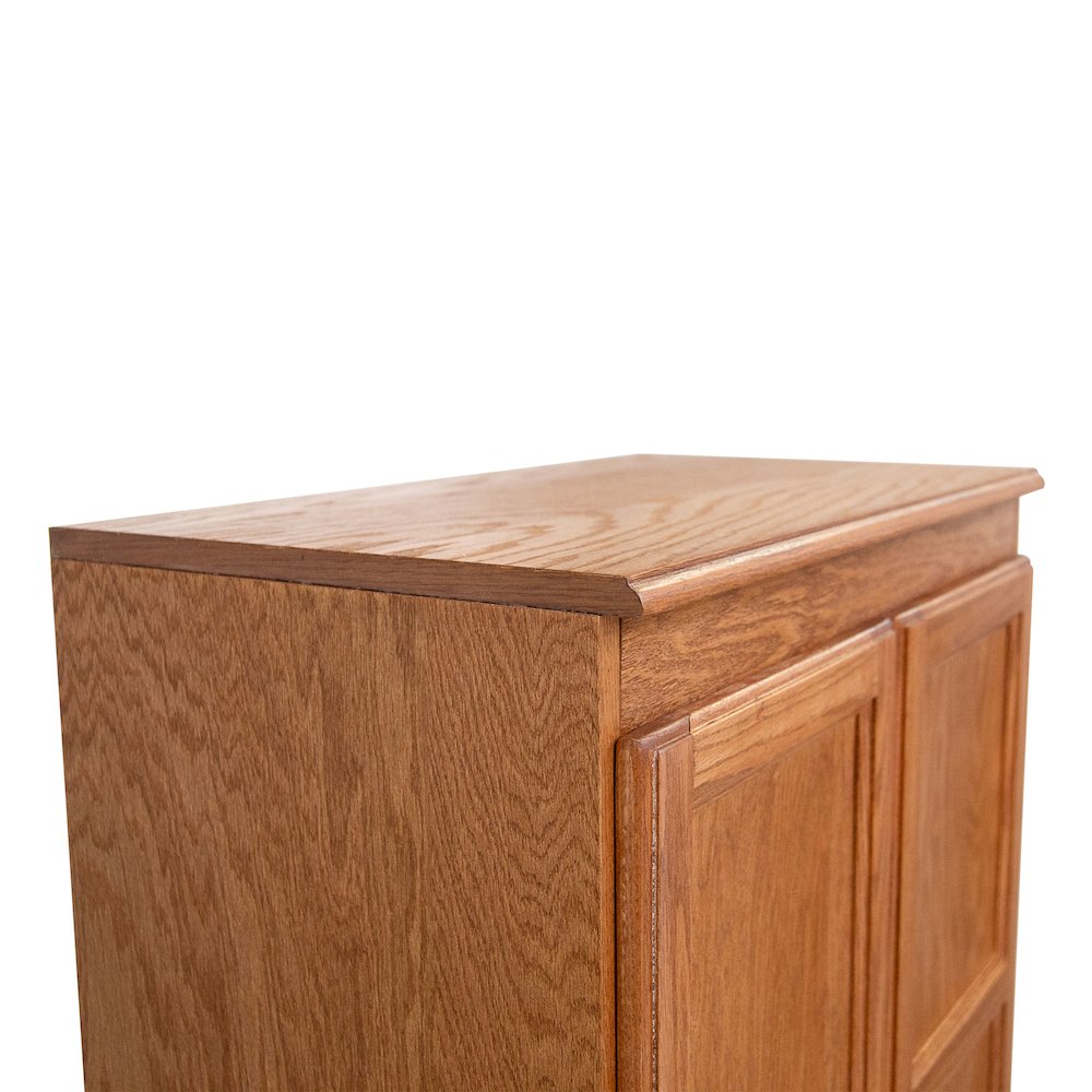 Concepts in Wood Multi-use Storage Cabinet, 5 Shelves, Dry Oak Finish. Picture 5