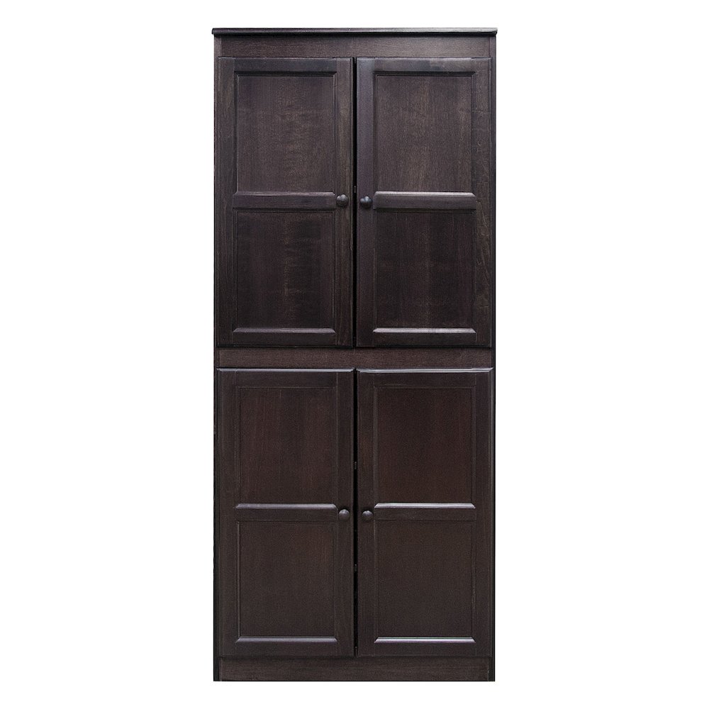 Concepts in Wood Multi-use Storage Cabinet, 5 Shelves, Espresso Finish. Picture 1