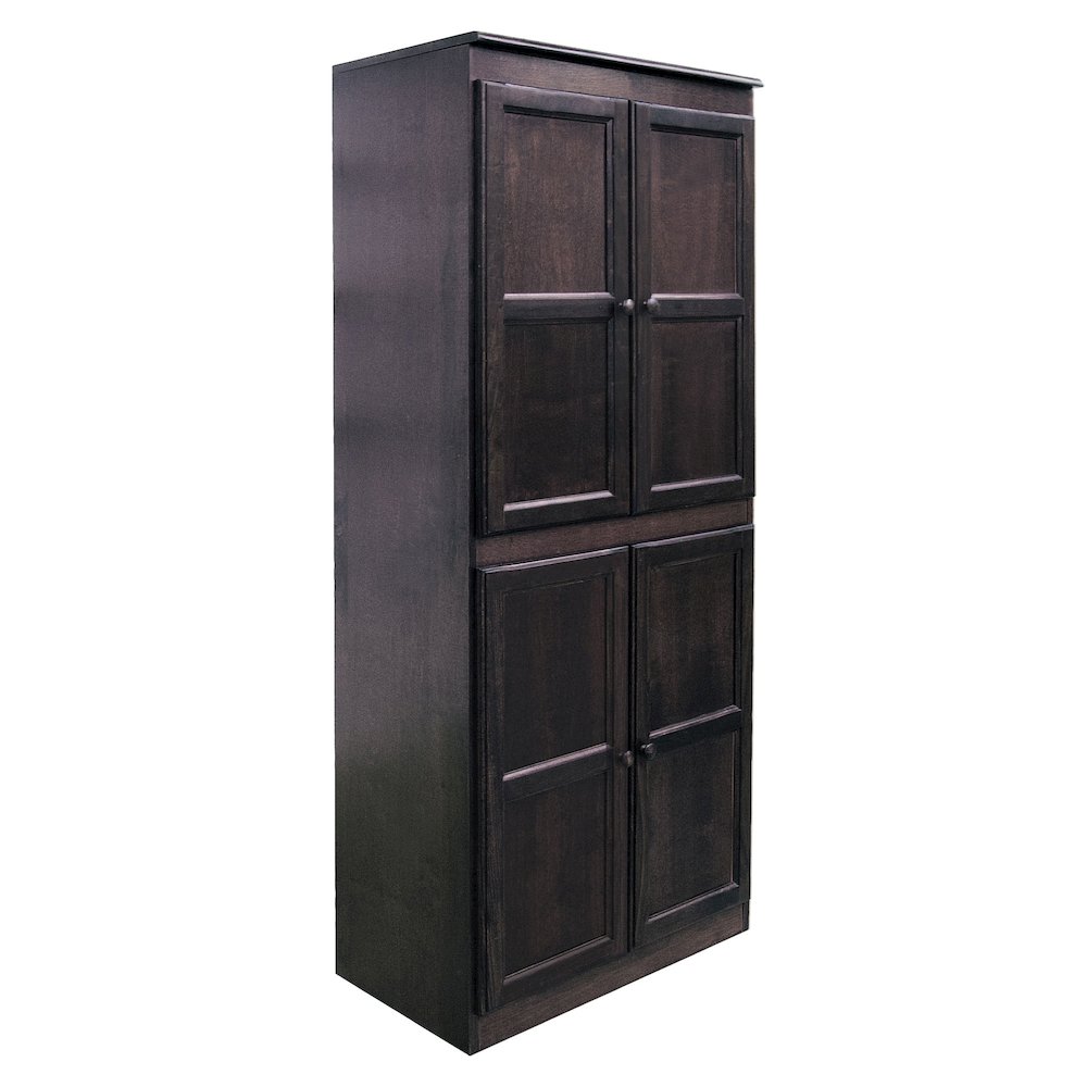 Concepts in Wood Multi-use Storage Cabinet, 5 Shelves, Espresso Finish. Picture 2