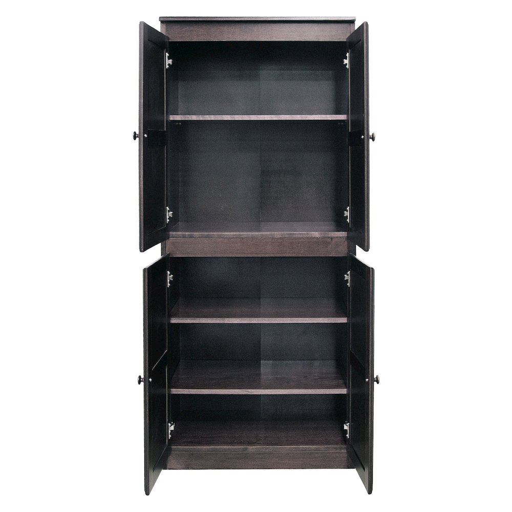 Concepts in Wood Multi-use Storage Cabinet, 5 Shelves, Espresso Finish. Picture 3