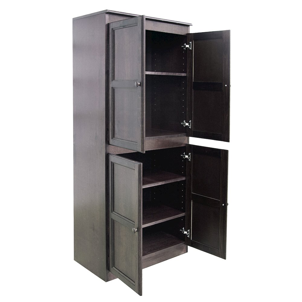 Concepts in Wood Multi-use Storage Cabinet, 5 Shelves, Espresso Finish. Picture 4