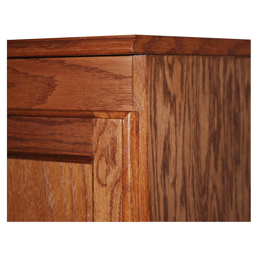 Concepts in Wood Multi-use Storage Cabinet, 4 Shelves, Dry Oak Finish. Picture 3