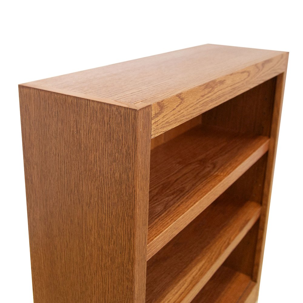 Concepts in Wood Single Wide Bookcase, 3 Shelves, Dry Oak Finish. Picture 3