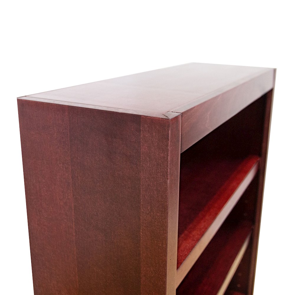 Concepts in Wood Single Wide Bookcase, 4 Shelves, Cherry Finish. Picture 3