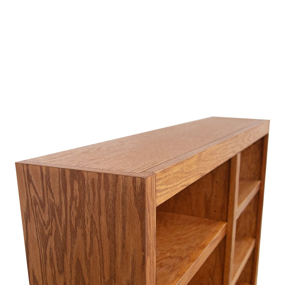 Concepts in Wood Double Wide Bookcase, 6 Shelves, Dry Oak Finish. Picture 3