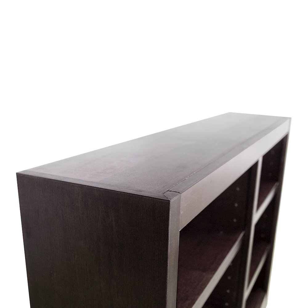 Concepts in Wood Double Wide Bookcase, 6 Shelves, Espresso Finish. Picture 3