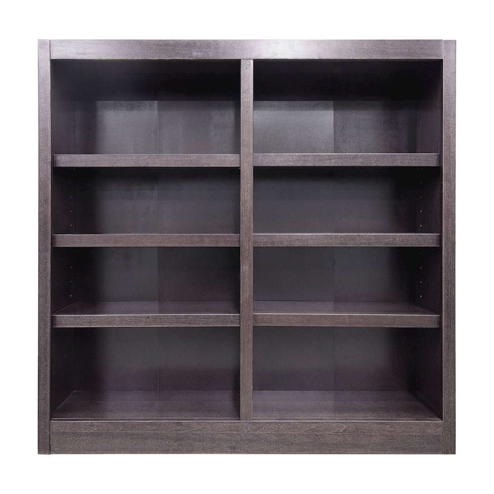 Concepts in Wood Double Wide Bookcase, 8 Shelves, Espresso Finish. Picture 1