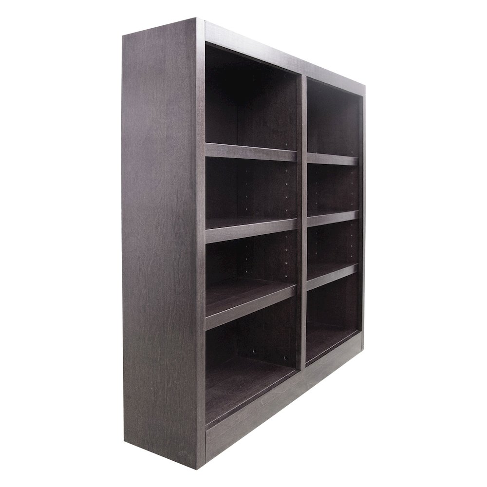 Concepts in Wood Double Wide Bookcase, 8 Shelves, Espresso Finish. Picture 2