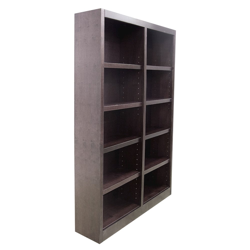 Concepts in Wood Double Wide Bookcase, 10 Shelves, Espresso Finish. Picture 2
