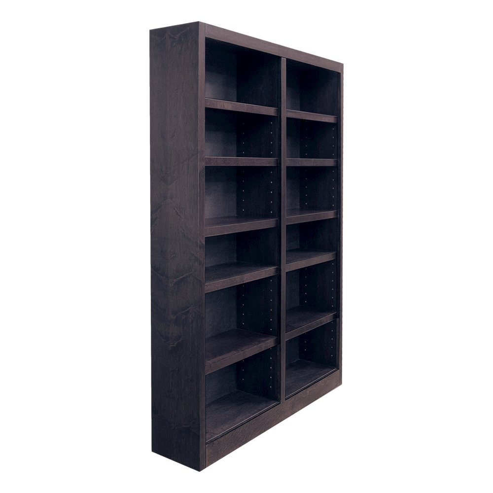 Concepts in Wood Double Wide Bookcase, 12 Shelves, Espresso Finish. Picture 3