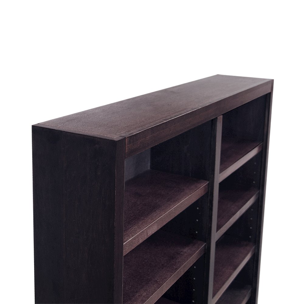 Concepts in Wood Double Wide Bookcase, 12 Shelves, Espresso Finish. Picture 4