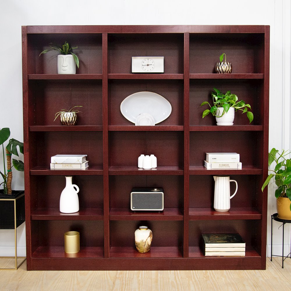 Concepts in Wood 72 x 72 Wall Storage Unit, Cherry Finish. Picture 2