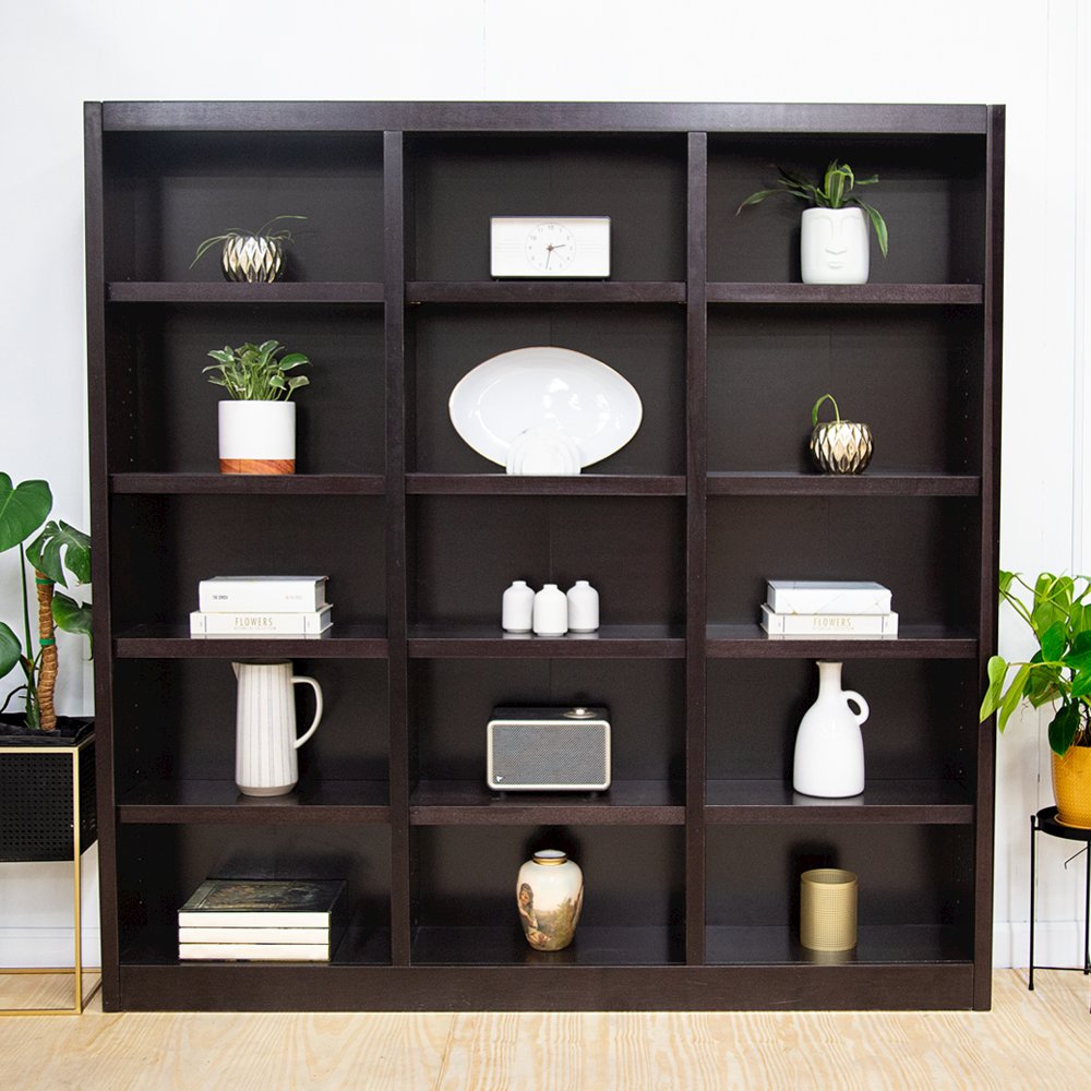 Concepts in Wood 72 x 72 Wall Storage Unit, Espresso Finish. Picture 2