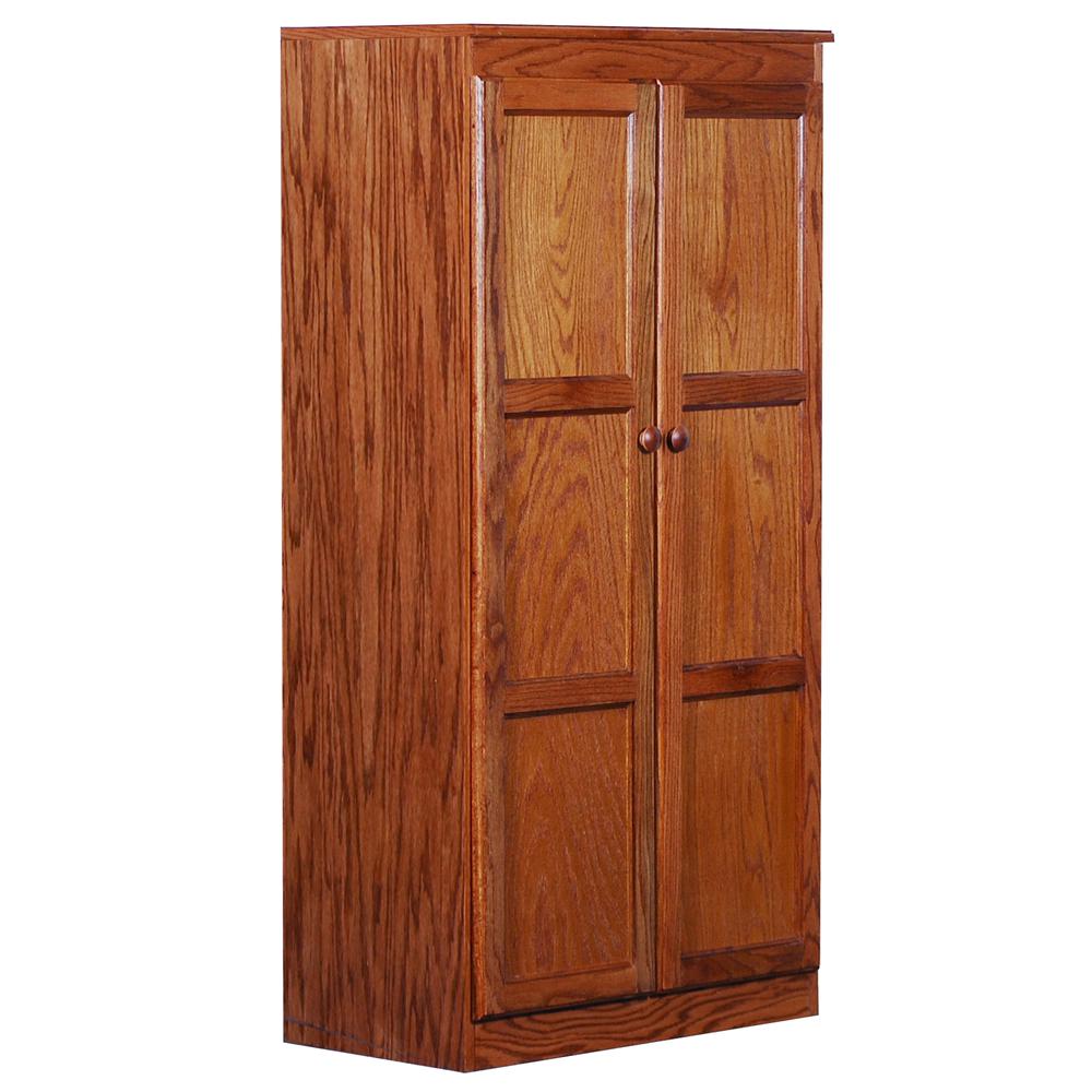 Concepts in Wood Multi-use Storage Cabinet, 4 Shelves, Dry Oak Finish. Picture 4