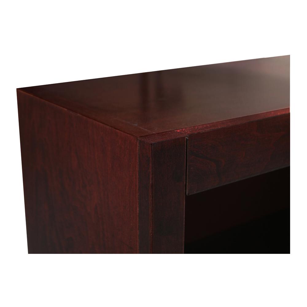 Concepts in Wood Single Wide Bookcase, 5 Shelves, Cherry Finish. Picture 4