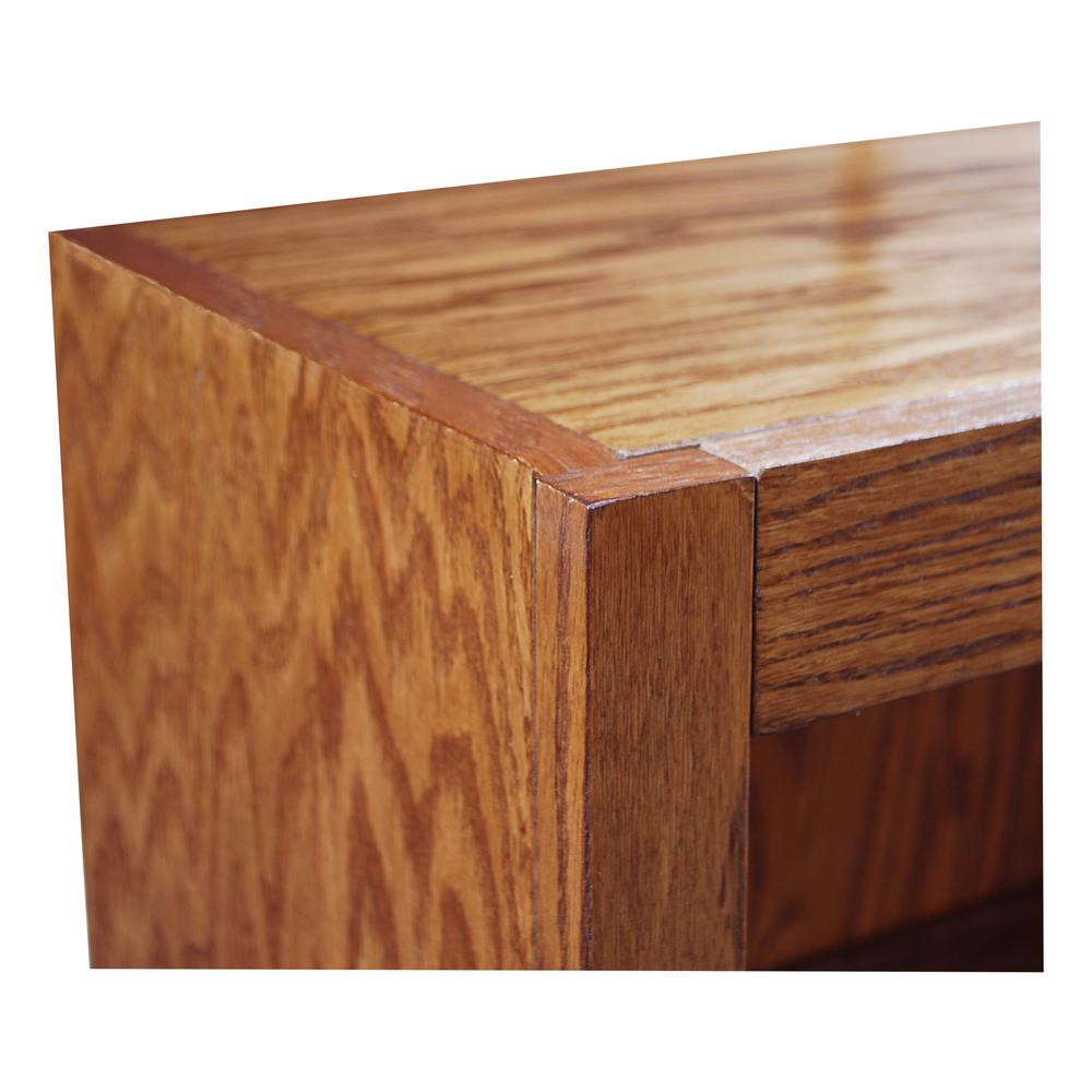 Concepts in Wood Single Wide Bookcase, 3 Shelves, Dry Oak Finish. Picture 4