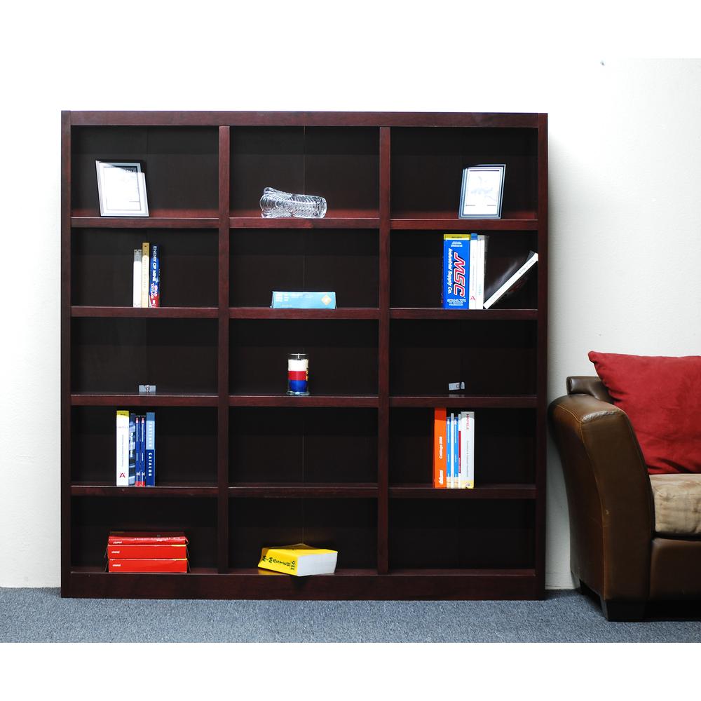 Concepts in Wood 72 x 72 Wall Storage Unit, Cherry Finish. Picture 1