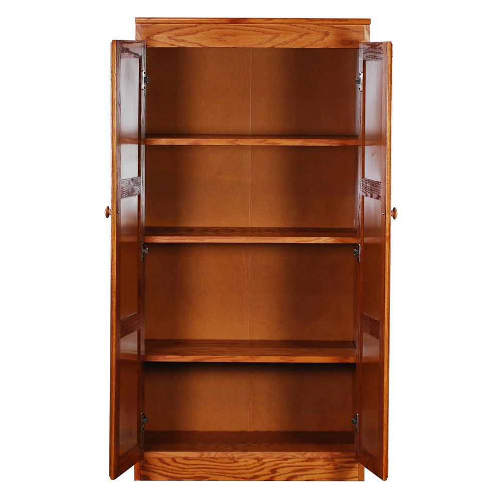 Concepts in Wood Multi-use Storage Cabinet, 4 Shelves, Dry Oak Finish. Picture 2
