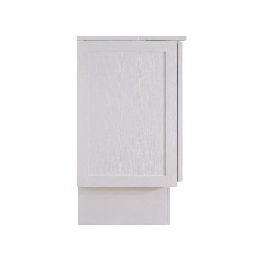 White Queen Wood Cabinet Bed with Compact Design and Usable Top Surface. Picture 7