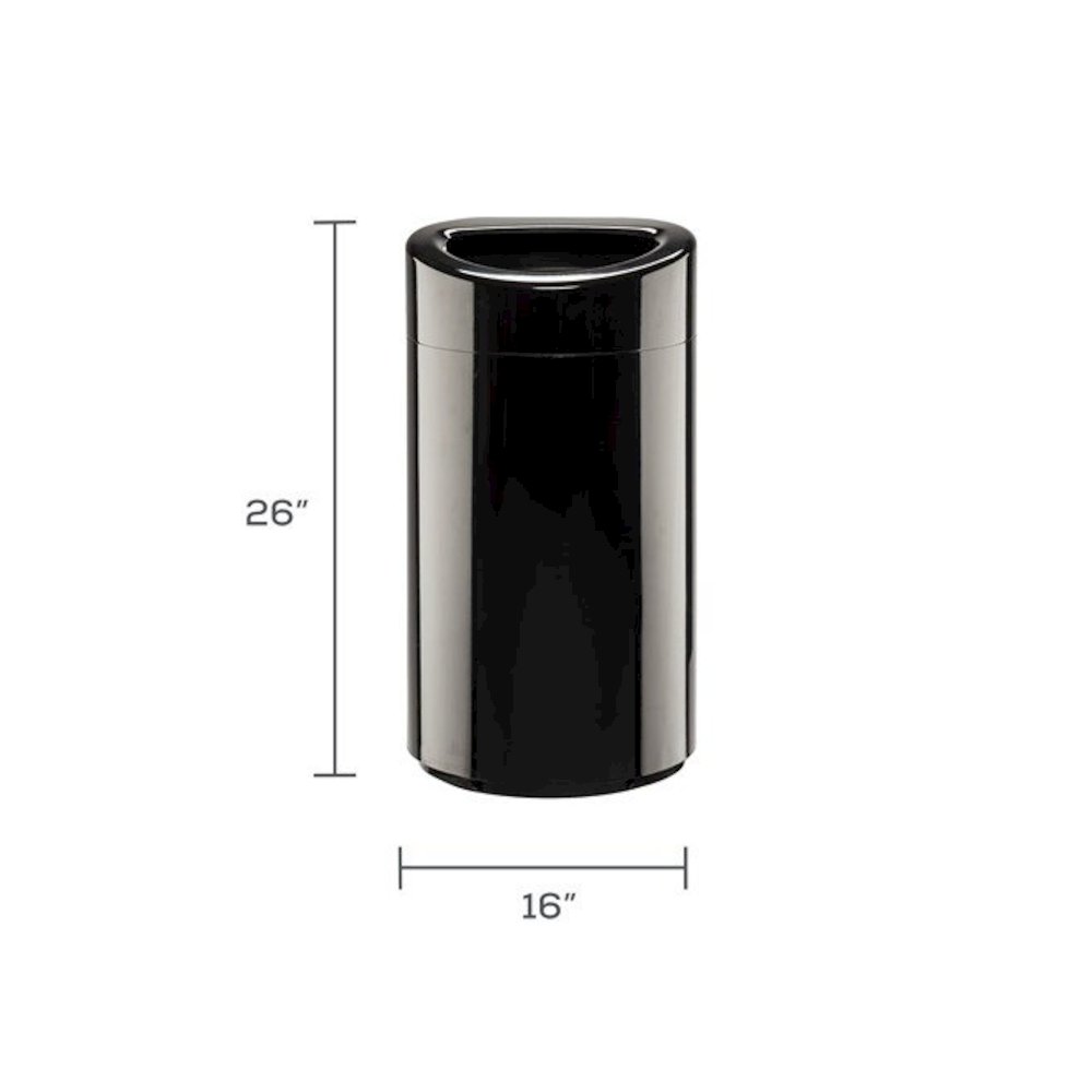 Open Top Receptacle 14 Gallon Black. Picture 3