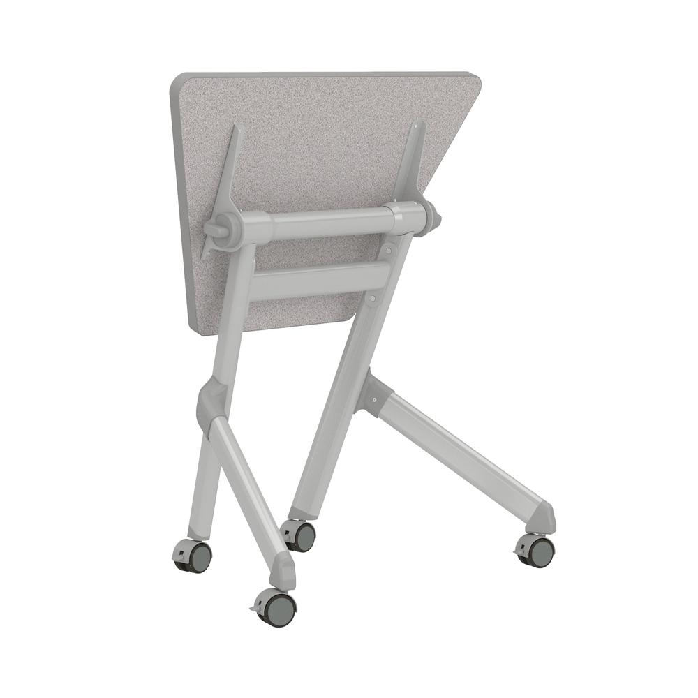 Learn Nesting Trapezoid Desk - Gray. Picture 2